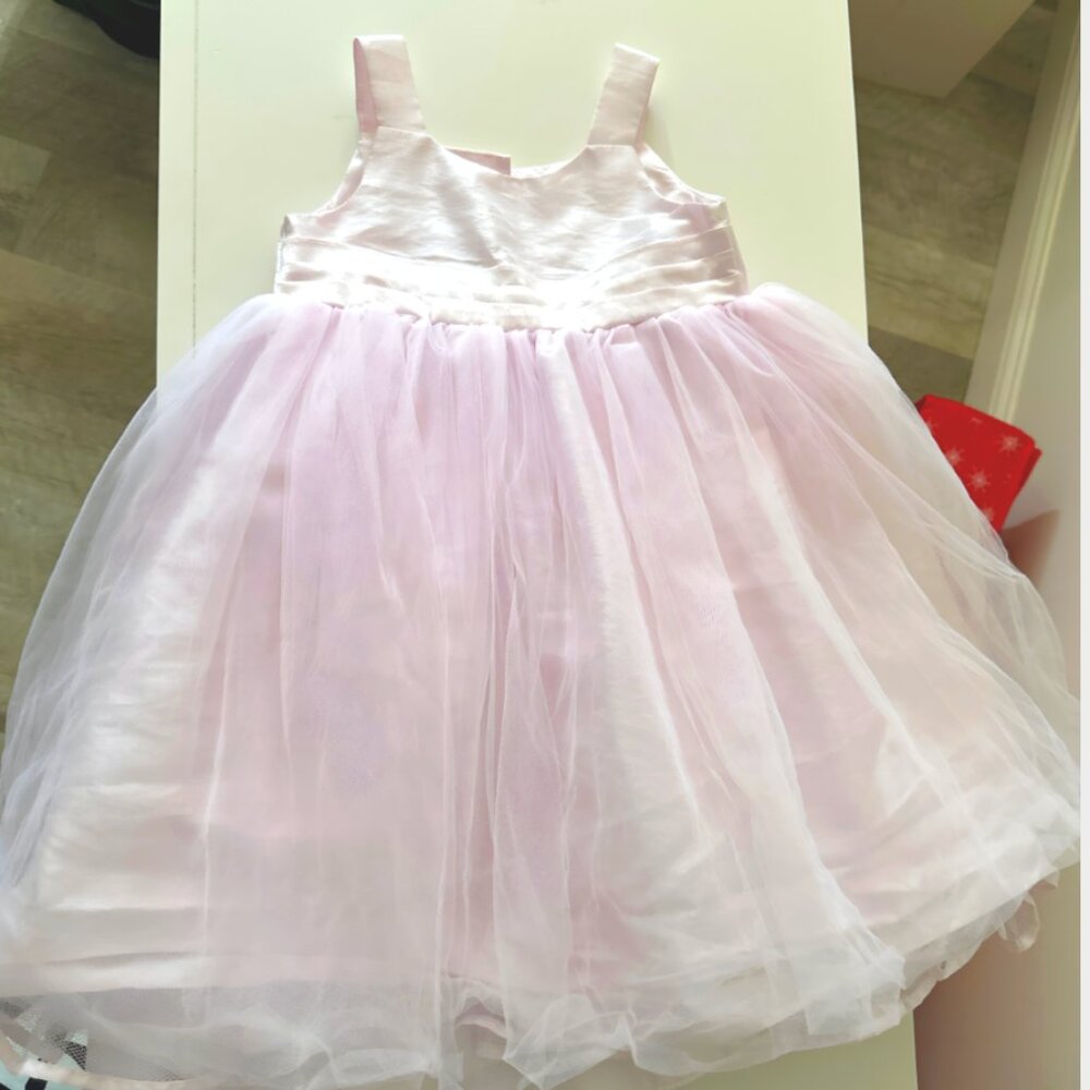 EUC Cherokee Sleeveless Girls Pale Pink Tulle Dress Size 4T